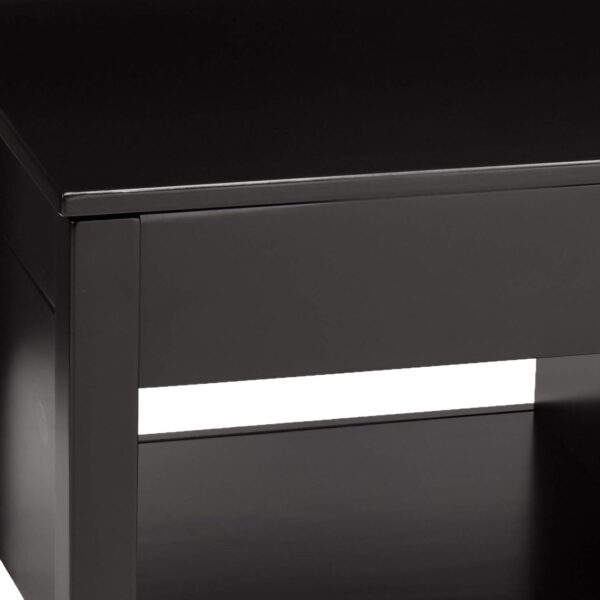 Amazon Basics Lift-Top Storage Rectangular Coffee Table, Black, 40 in x 18 in x 19 in - Image 2