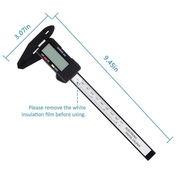 Digital Caliper, Adoric 0-6" Calipers Measuring Tool - Electronic Micrometer Caliper with Large LCD Screen, Auto-off Feature, Inch and Millimeter Conversion - Image 3