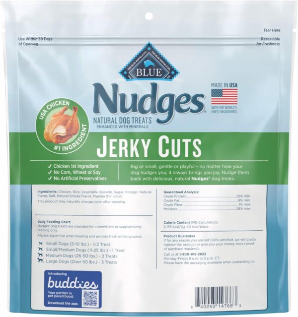 Blue Buffalo Nudges Jerky Bites Dog Treats, Chicken - Image 2