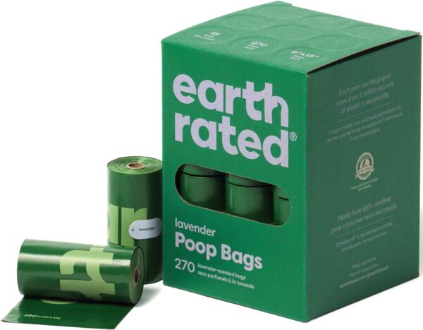 Earth Rated Dog Poop Bags, Guaranteed Leak Proof and Extra Thick Waste Bag Refill Rolls For Dogs, Lavender Scented, 270 Count - Image 4