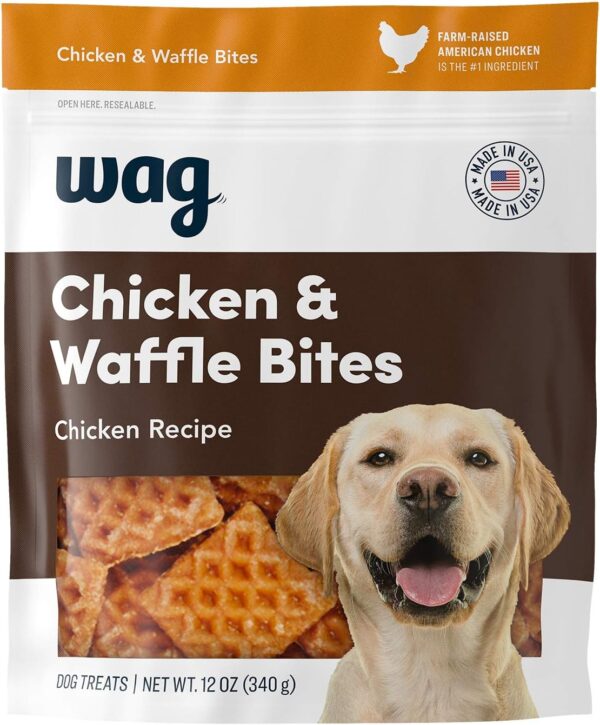 Wag Dog Treats Chicken and Waffle Bites 12oz - Image 4
