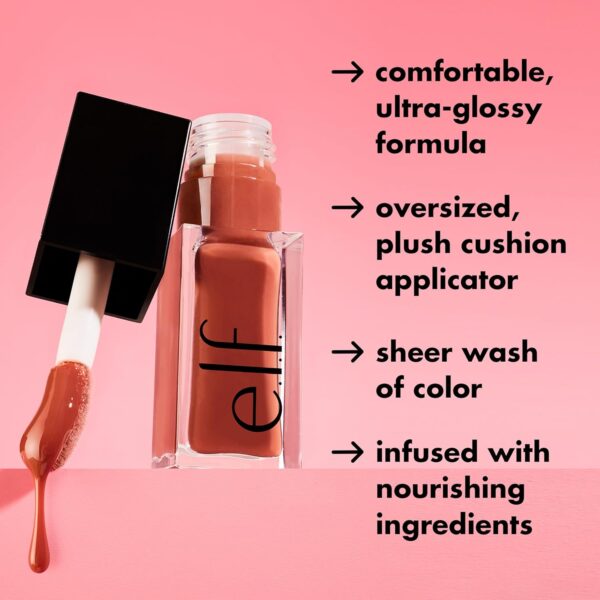 e.l.f. Glow Reviver Lip Oil, Nourishing Tinted Lip Oil For A High-shine Finish, Infused With Jojoba Oil, Vegan & Cruelty-free, Rose Envy - Image 2