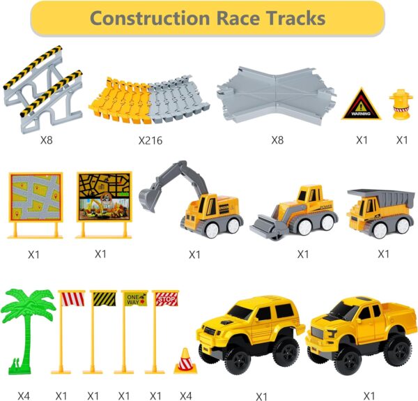 Kids Toys 253 PCS Construction Race Tracks Toy set - Image 3