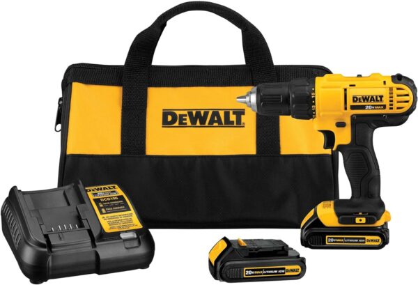 DEWALT 20V Max Cordless Drill/Driver Kit, Includes 2 Batteries and Charger (DCD771C2) - Image 4