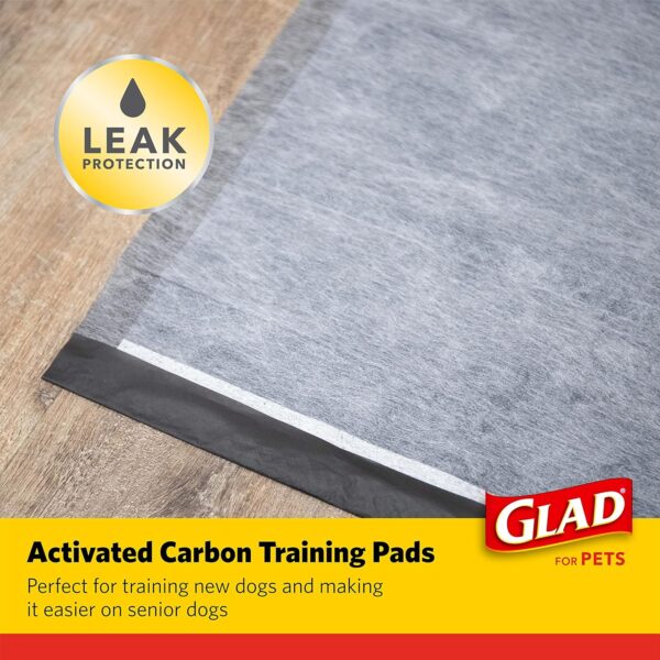 Glad for Pets Black Charcoal Puppy Pads 23" x 23" All-in-One | Puppy Potty Training Pads That ABSORB & NEUTRALIZE Urine Instantly | New & Improved Quality Puppy Pee Pads, 100 count - Image 3