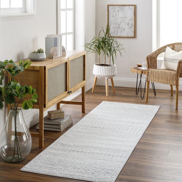 Livabliss Chester Boho Moroccan Runner Area Rug,2'7" x 16',Grey